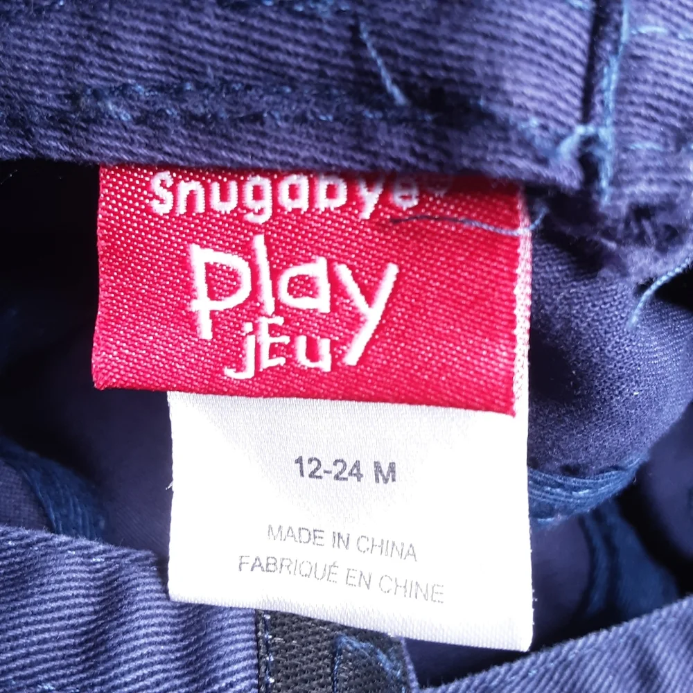 💎Snugabye Play JEu Kids Midnight Blue Raw Hem Bucket Cap Size 12-24M